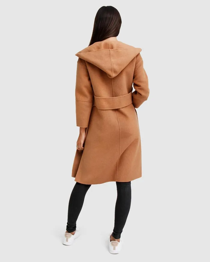Women Coats and Jackets Belle and Bloom Walk This Way Wool Blend Oversized Coat 8211 Camel