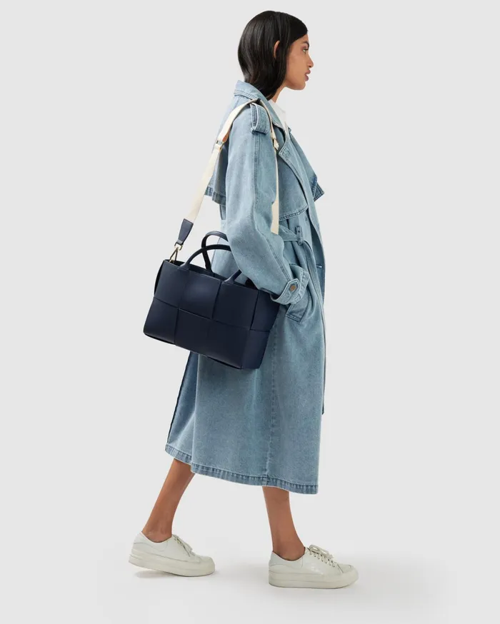 Women Coats and Jackets Belle and Bloom Wild Skies Denim Trench 8211 Stonewash