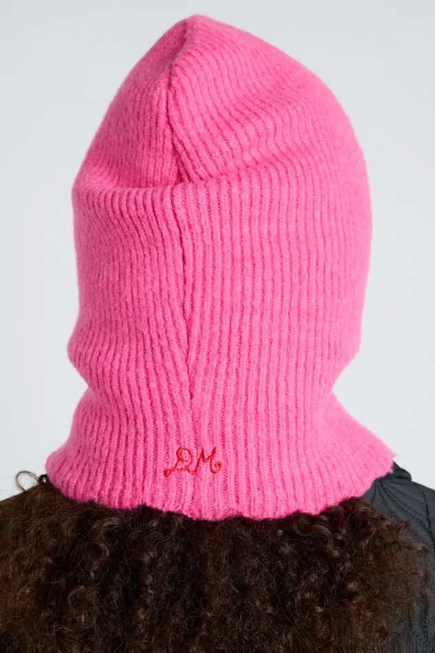 Women Cold Weather Accessories Damson Madder Scalloped Edge Hood In Pink