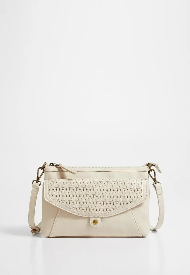 Women Cream Woven Crossbody Bag Maurices Bags