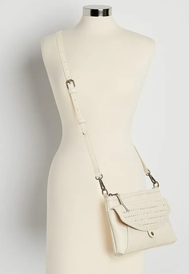 Women Cream Woven Crossbody Bag Maurices Bags