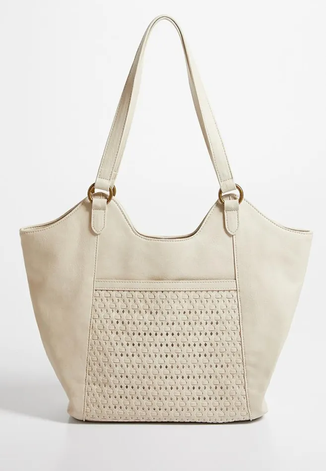 Women Cream Woven Tote Bag Maurices Bags