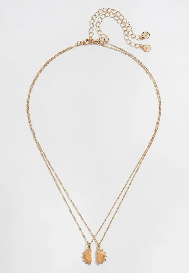 Women Dainty 2 Piece Sunshine Necklace Maurices Jewelry