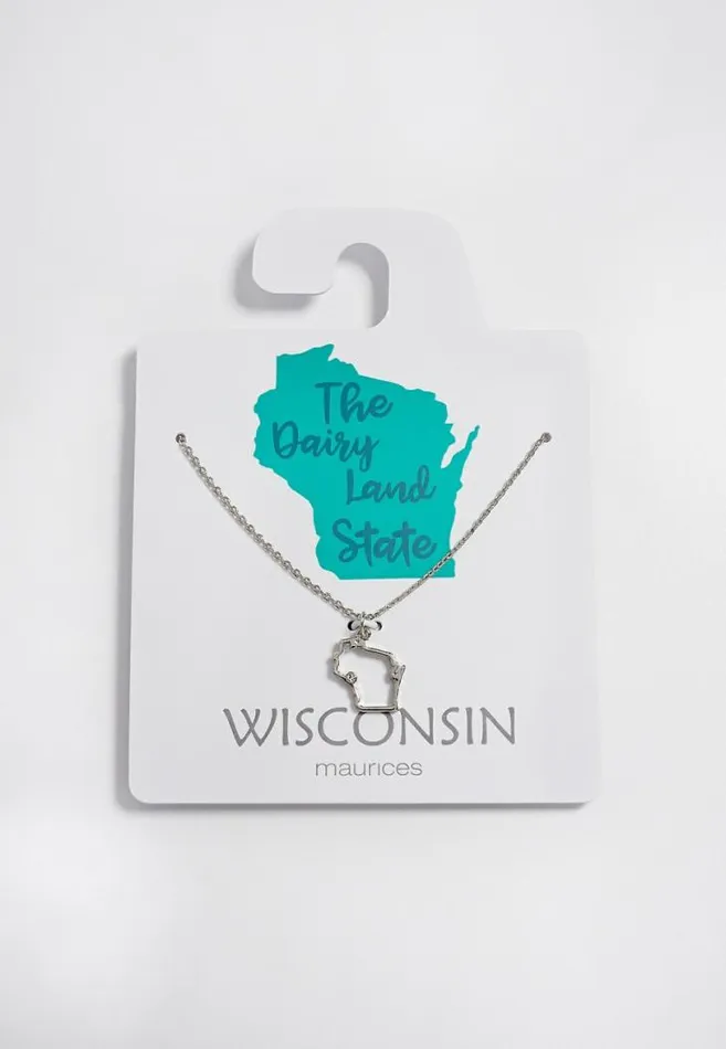 Women Dainty Wisconsin State Necklace Maurices Jewelry