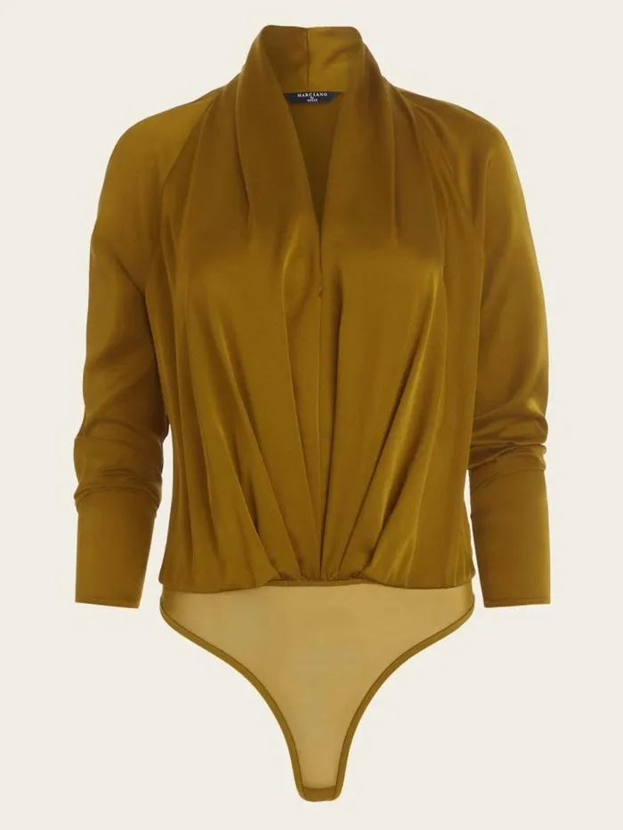 Women Delilah Bodysuit Olive Gold Marciano Tops And Sweaters