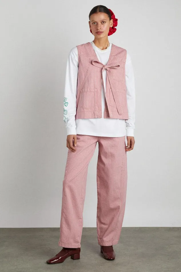 Women Denim Damson Madder Dion Jean 8211 Pink Stripe