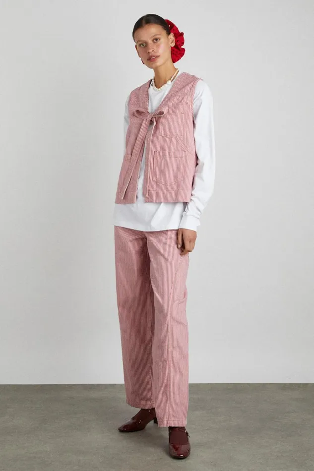 Women Denim Damson Madder Dion Jean 8211 Pink Stripe