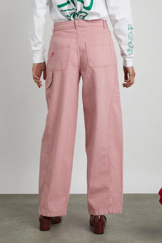 Women Denim Damson Madder Dion Jean 8211 Pink Stripe