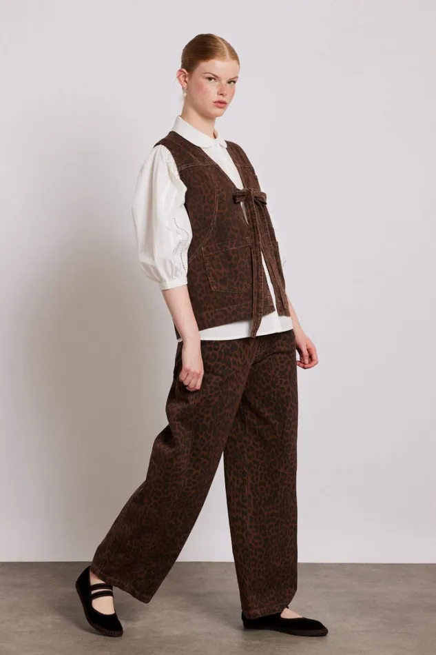 Women Denim Damson Madder Dion Jeans 8211 Dark Leopard Overdye