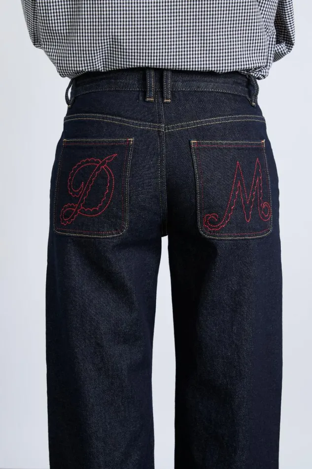 Women Denim Damson Madder Italian Selvedge Sylvie Jeans With Turn Up