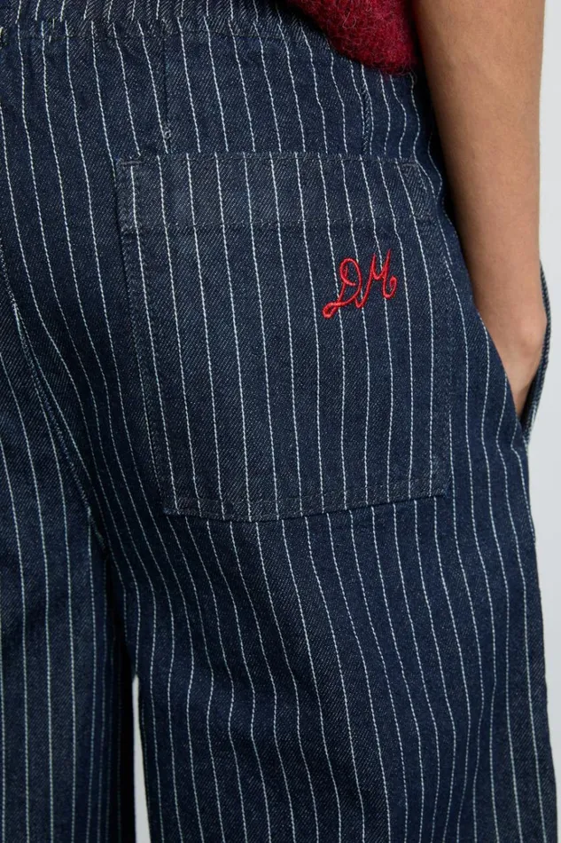 Women Denim Damson Madder Rafe Jeans 8211 Navy Pin Stripe