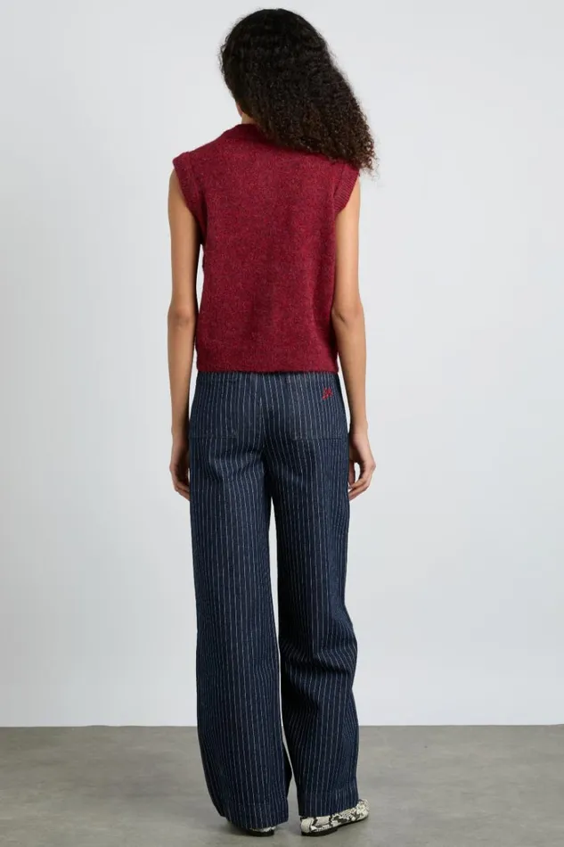 Women Denim Damson Madder Rafe Jeans 8211 Navy Pin Stripe