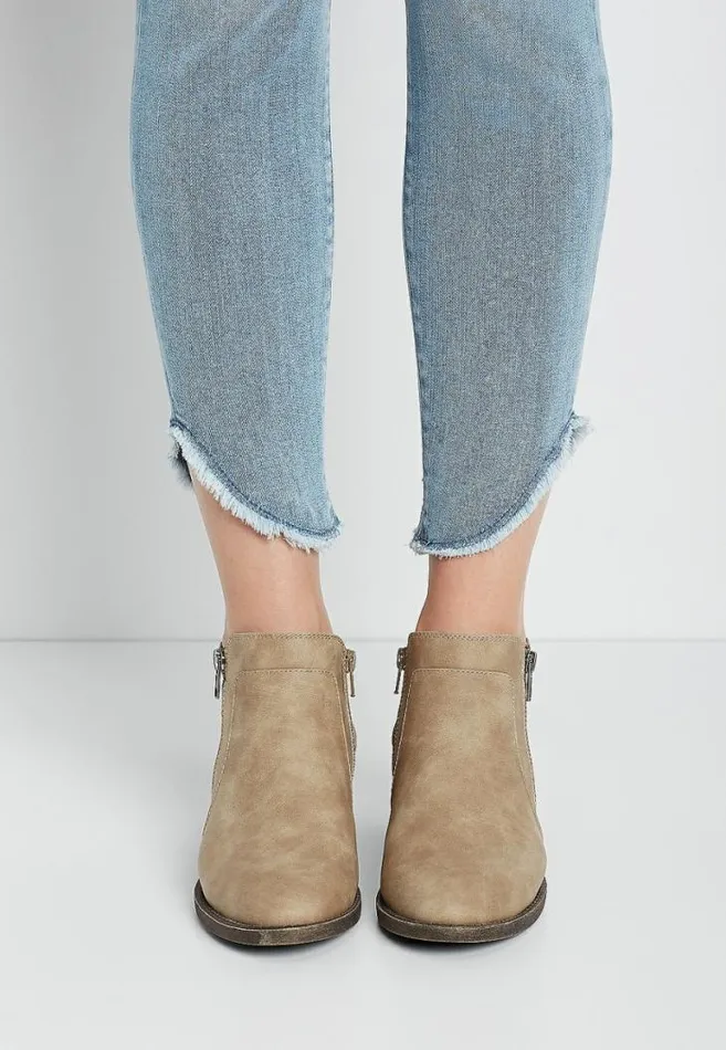 Women Denimflex High Rise Medium Back Destructed Scallop Hem Jegging Maurices Jeans