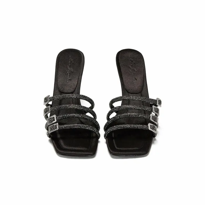 Women Designer Black Shay Sandals Nana Jacqueline Nana Jacqueline Shoes