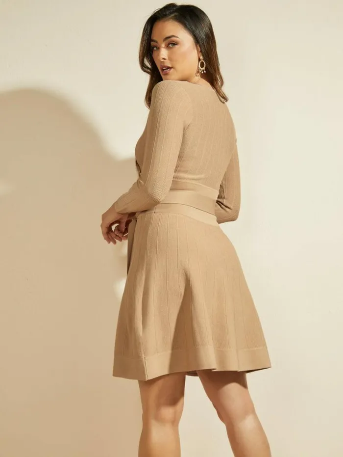 Women Dinah Sweater Dress Nude Sand Marciano Dresses Women Dinah Sweater Dress Nude Sand Marciano Dresses