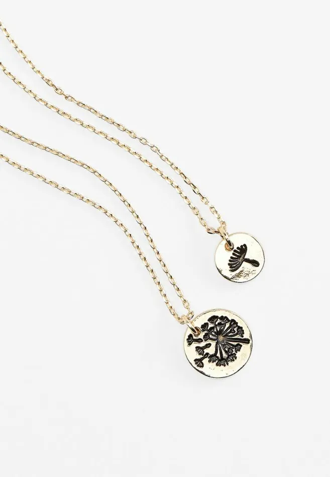 Women Double Dandelion Pendant Necklace Maurices Jewelry