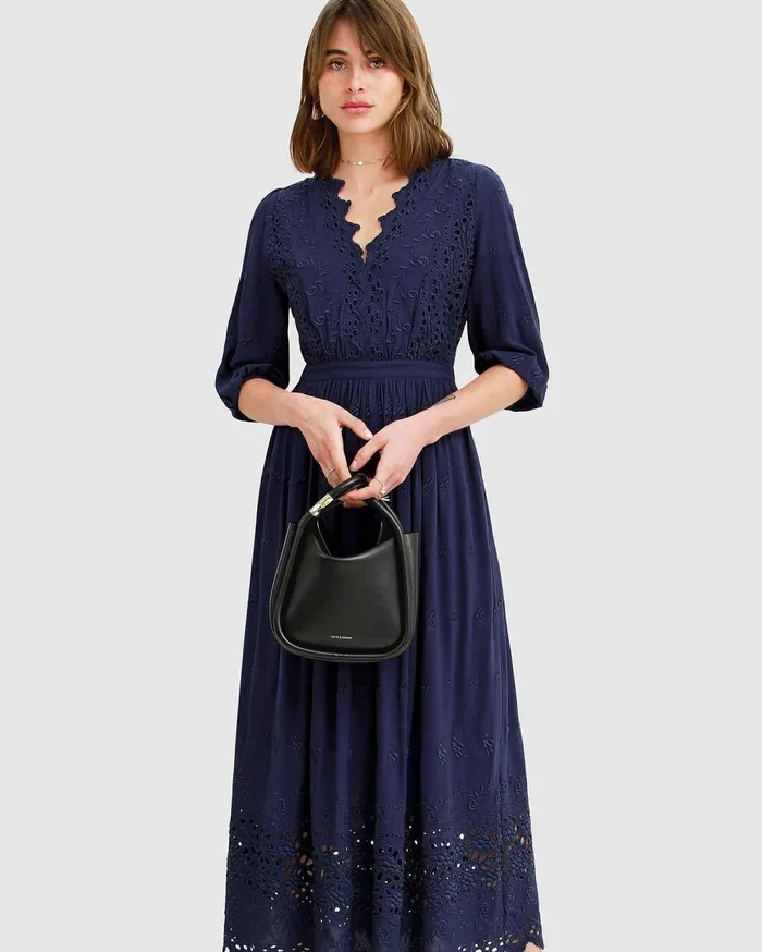 Women Dresses Belle and Bloom All Eyes On Me Midi Dress 8211 Navy