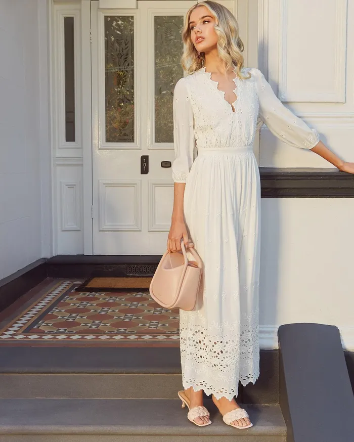 Women Dresses Belle and Bloom All Eyes On Me Midi Dress 8211 White