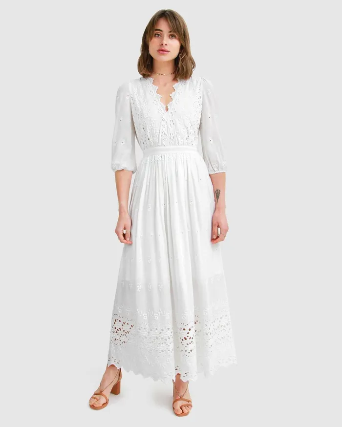 Women Dresses Belle and Bloom All Eyes On Me Midi Dress 8211 White