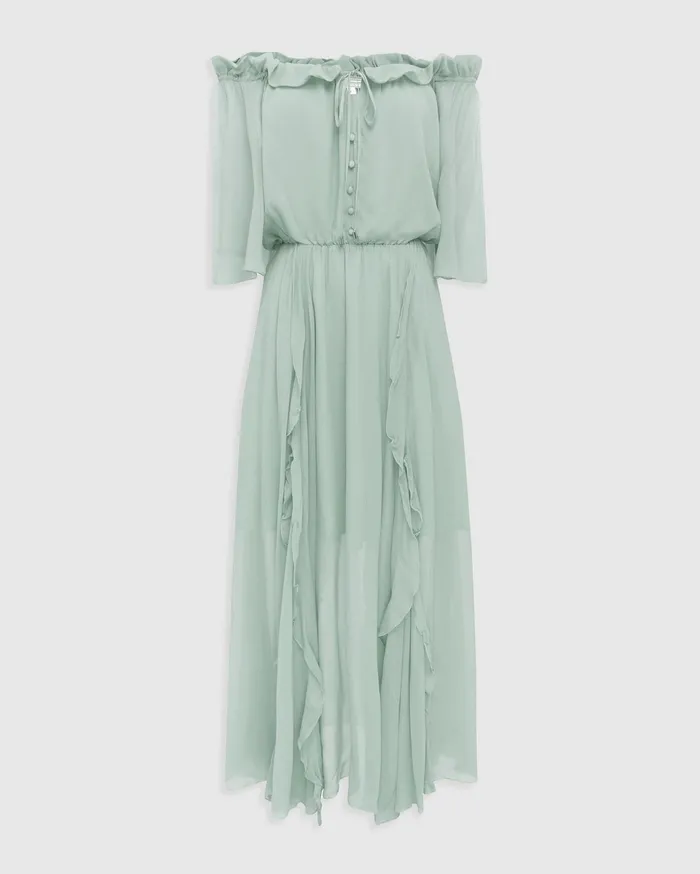 Women Dresses Belle and Bloom Amour Amour Ruffled Midi Dress 8211 Spearmint FINAL SALE Women Dresses Belle and Bloom Amour Amour Ruffled Midi Dress 8211 Spearmint FINAL SALE