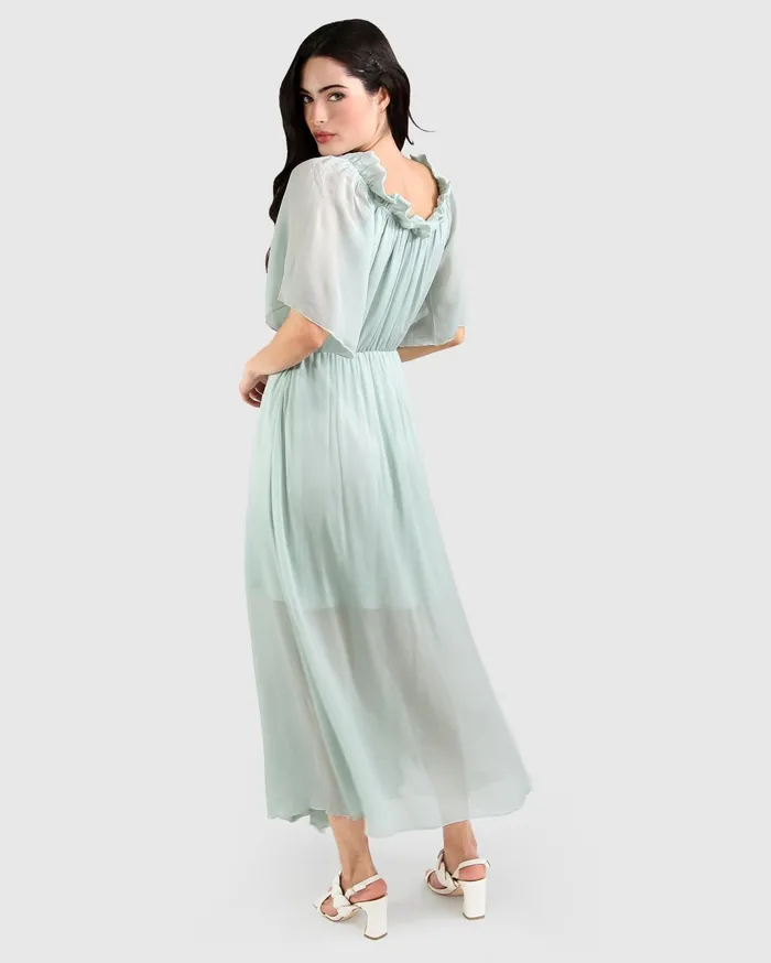 Women Dresses Belle and Bloom Amour Amour Ruffled Midi Dress 8211 Spearmint FINAL SALE