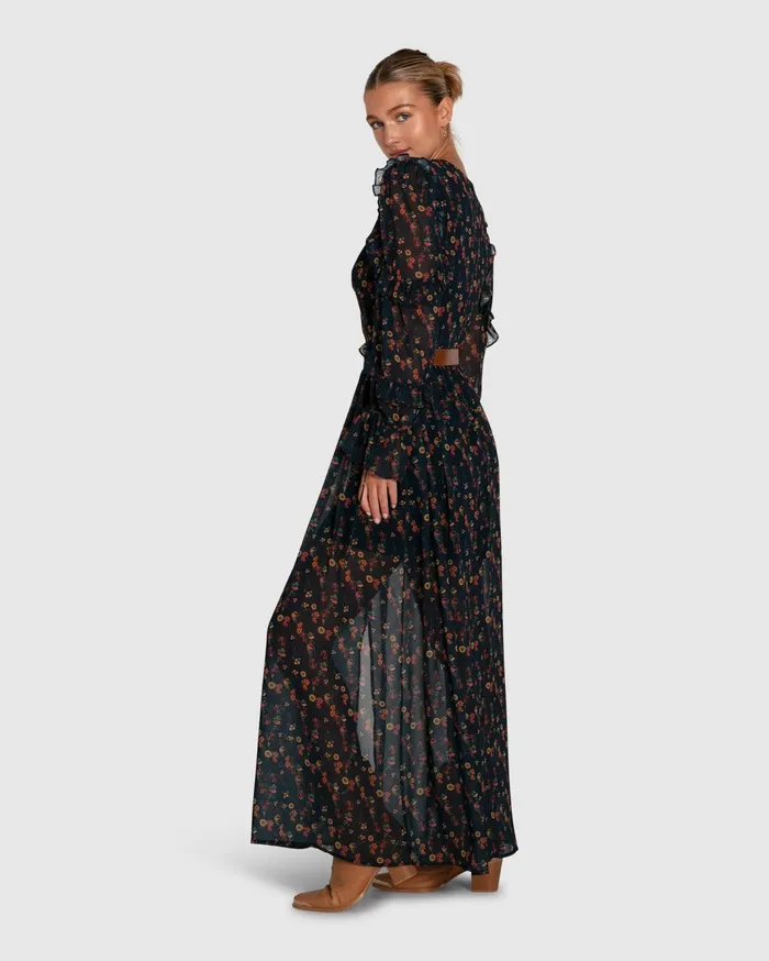 Women Dresses Belle and Bloom Come As You Are Floral Maxi Dress 8211 Navy