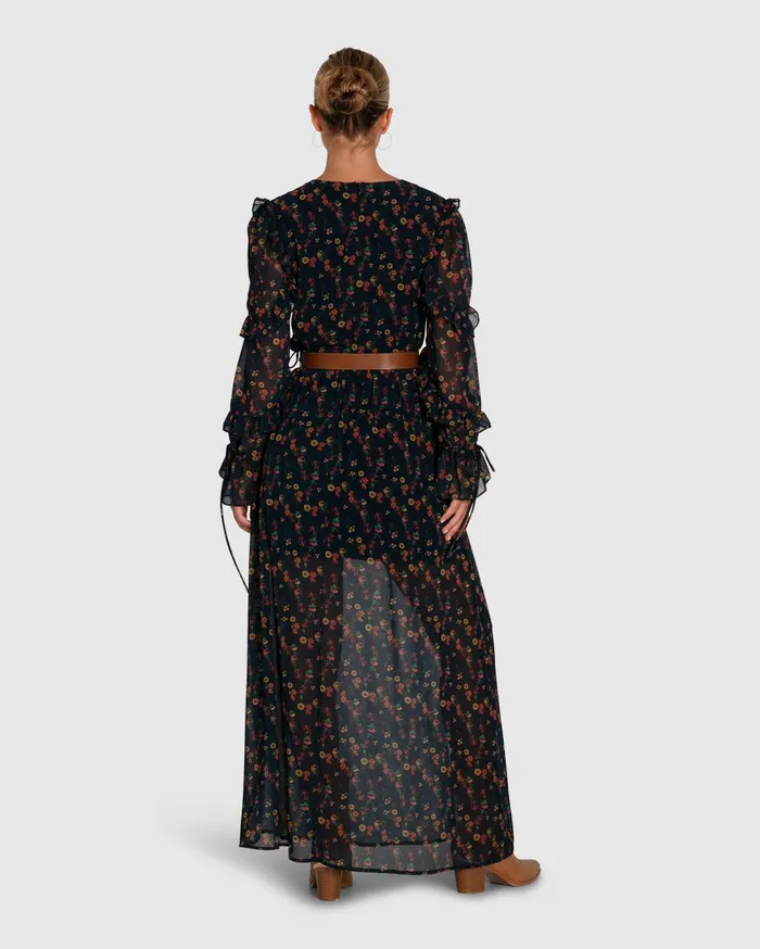 Women Dresses Belle and Bloom Come As You Are Floral Maxi Dress 8211 Navy