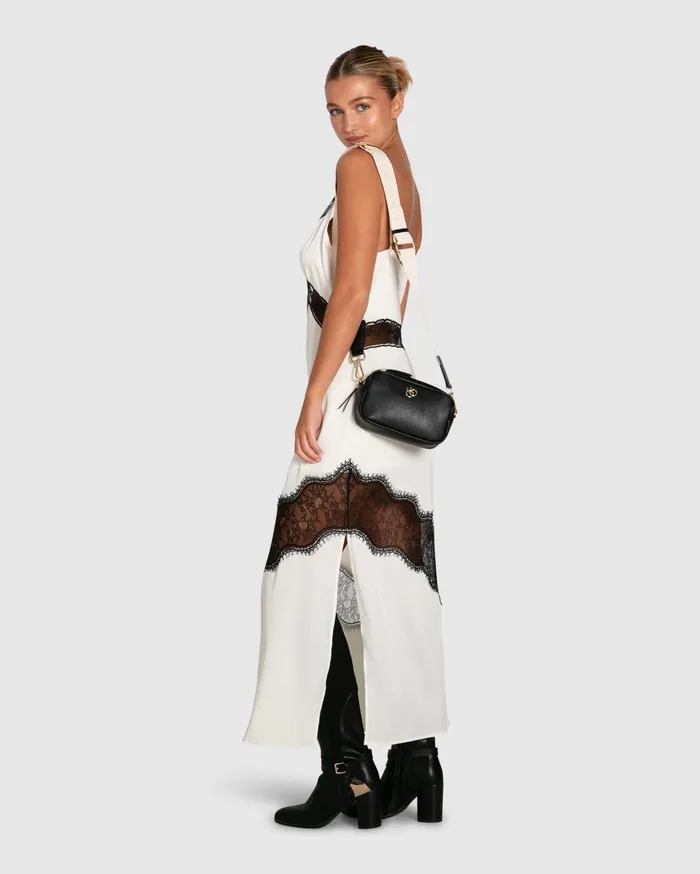 Women Dresses Belle and Bloom Heavenly Bodies Lace Slip Dress 8211 WhiteBlack