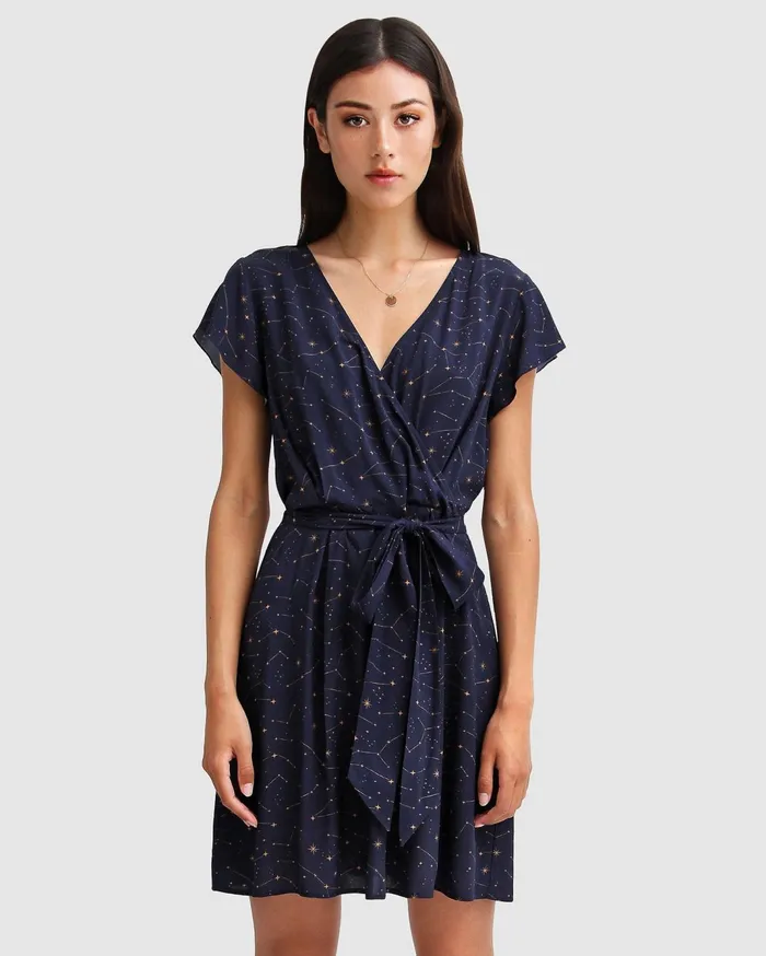 Women Dresses Belle and Bloom I039m The Star Wrap Dress 8211 Navy