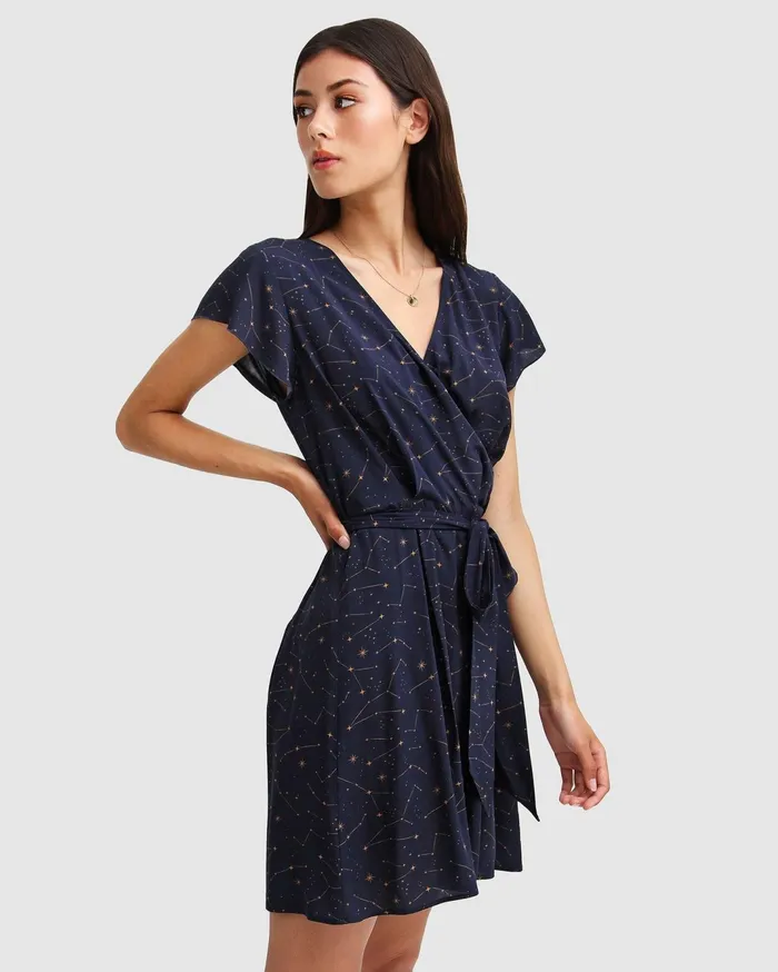 Women Dresses Belle and Bloom I039m The Star Wrap Dress 8211 Navy