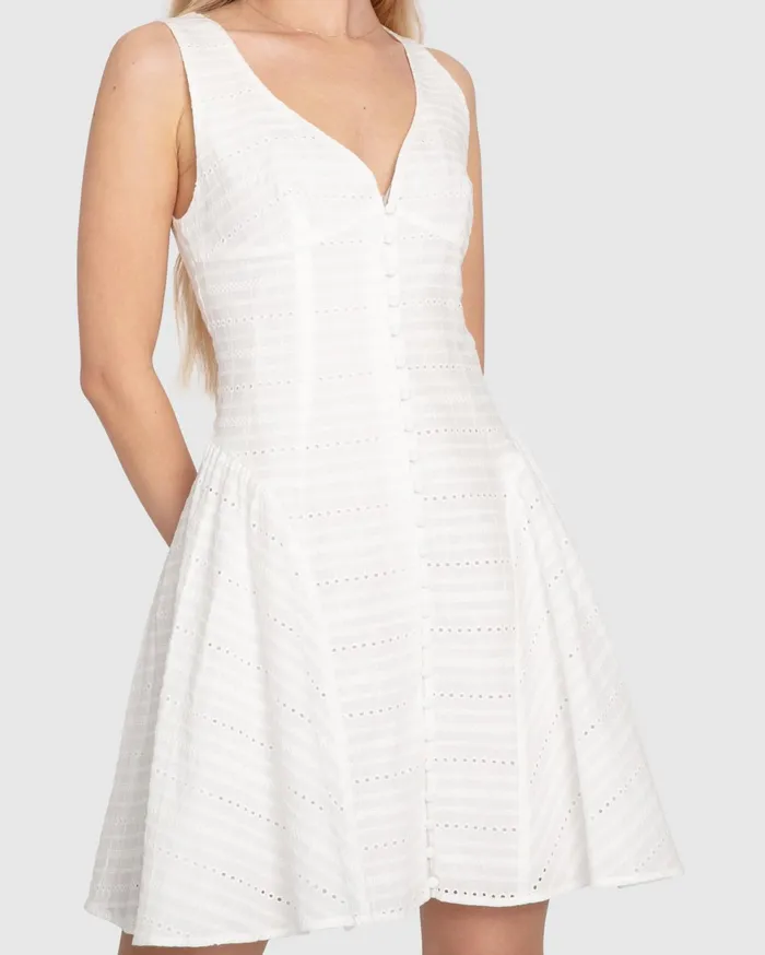 Women Dresses Belle and Bloom Little Lies Mini Dress 8211 White