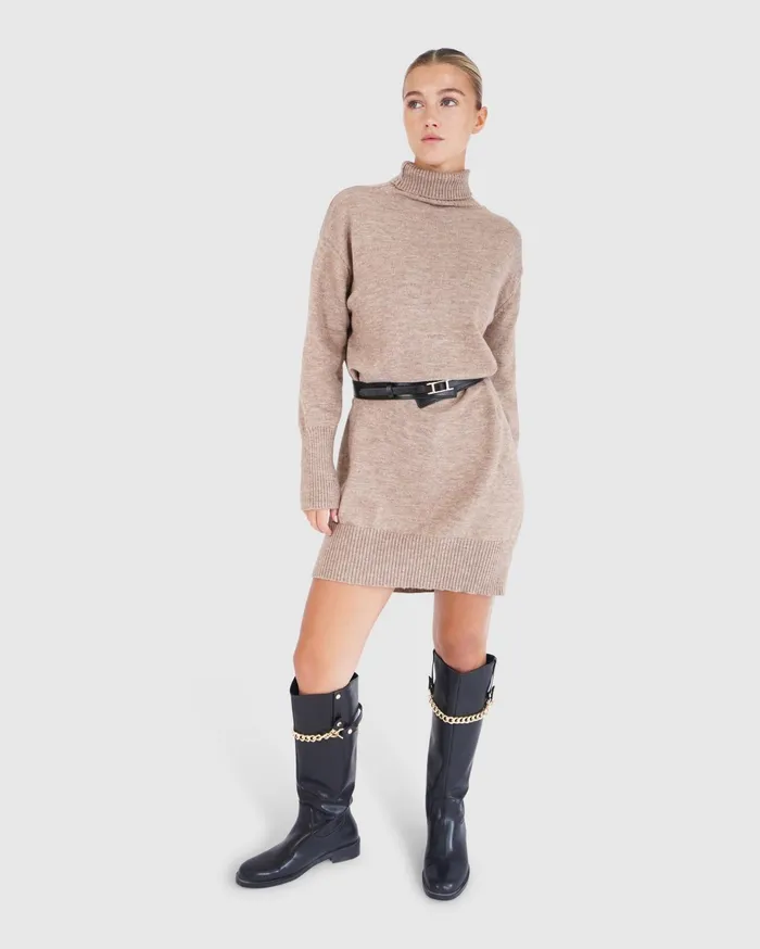 Women Dresses Belle and Bloom Nothing Compares Knit Dress 8211 Oat