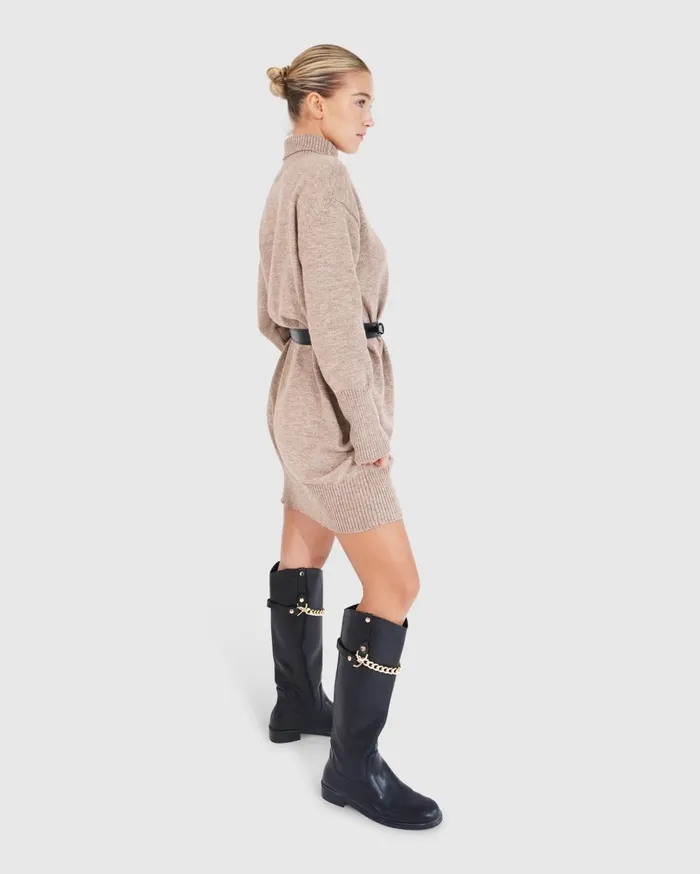 Women Dresses Belle and Bloom Nothing Compares Knit Dress 8211 Oat