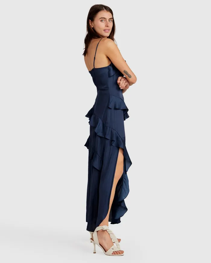 Women Dresses Belle and Bloom Ocean Eyes Tiered Maxi Dress 8211 Navy