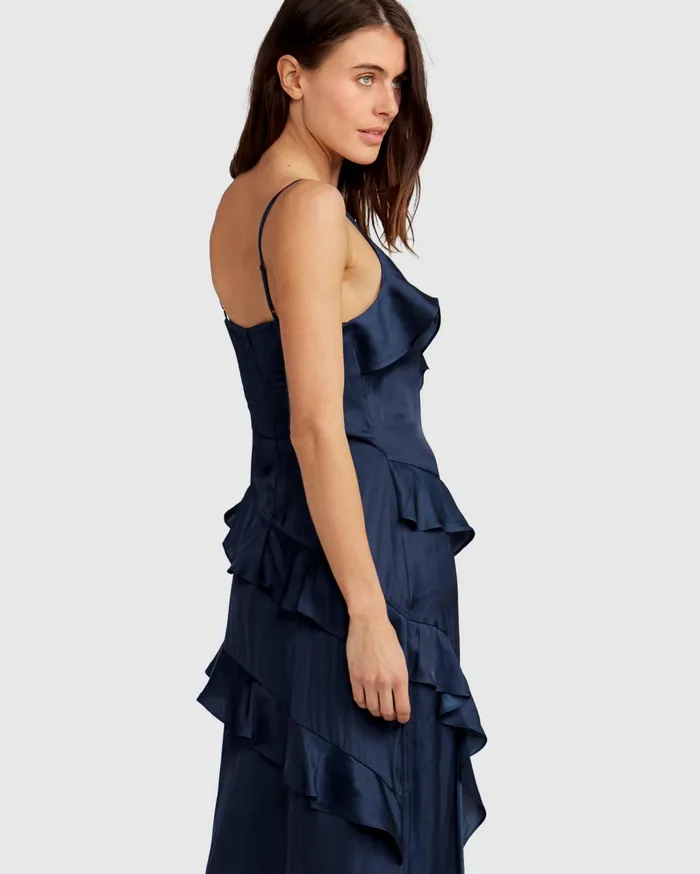 Women Dresses Belle and Bloom Ocean Eyes Tiered Maxi Dress 8211 Navy