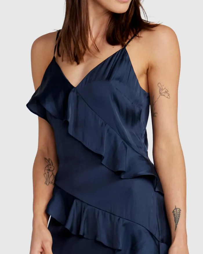 Women Dresses Belle and Bloom Ocean Eyes Tiered Maxi Dress 8211 Navy