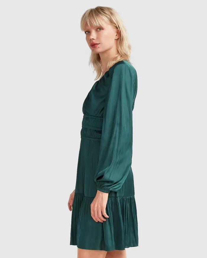 Women Dresses Belle and Bloom Serendipity Long Sleeve Dress 8211 Dark Green
