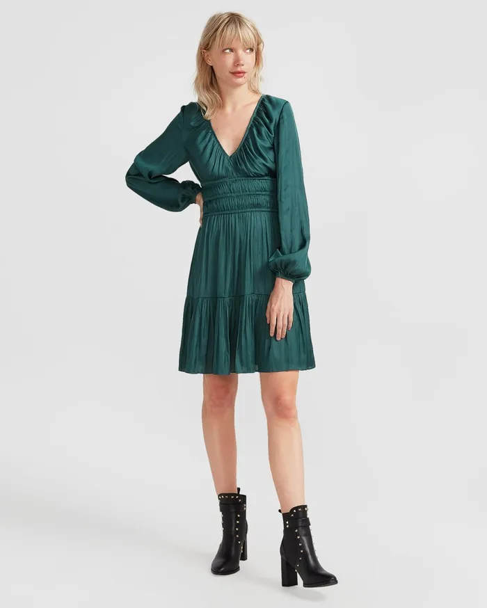 Women Dresses Belle and Bloom Serendipity Long Sleeve Dress 8211 Dark Green