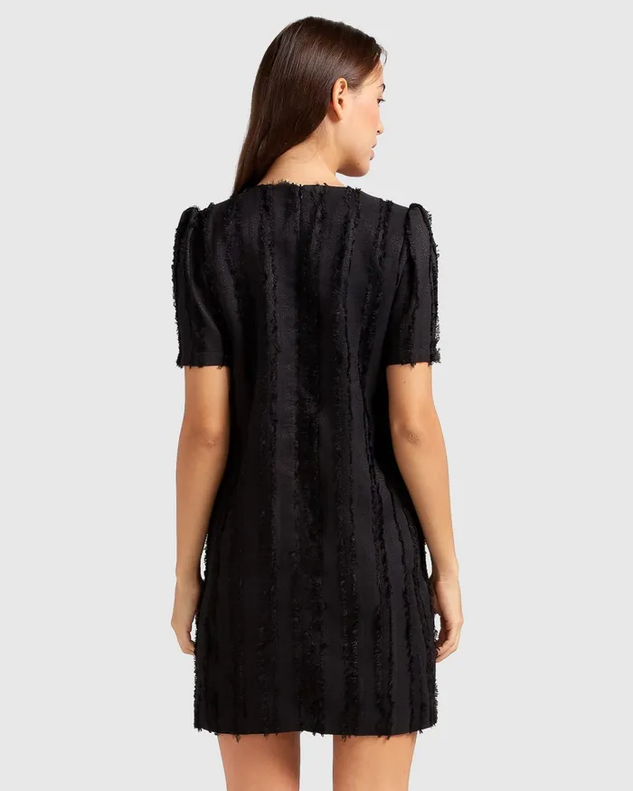 Women Dresses Belle and Bloom Star Child Textured Mini Dress 8211 Black