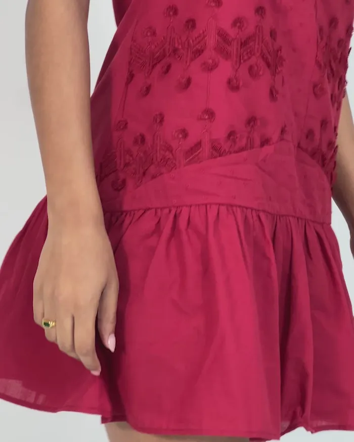 Women Dresses Belle and Bloom Sunny Afternoon Embroidered Dress 8211 Red