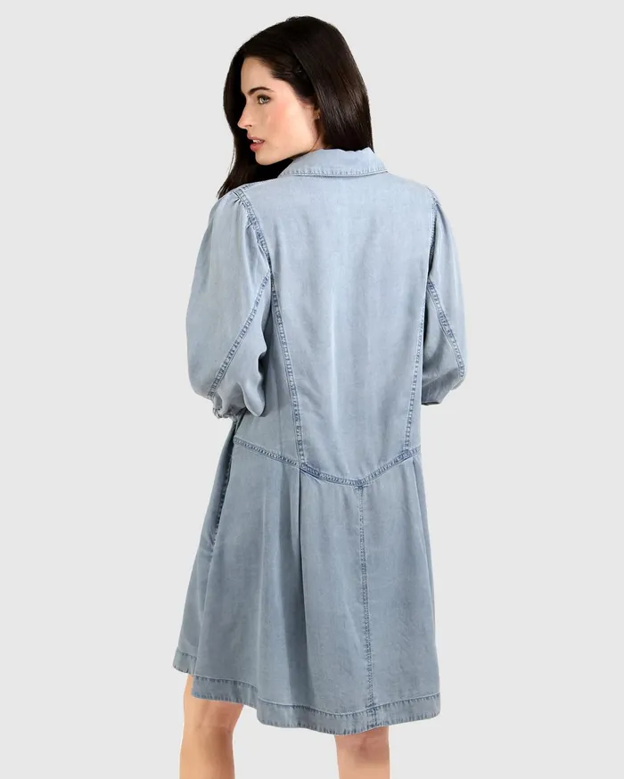 Women Dresses Belle and Bloom Supercut Denim Dress 8211 Mid Denim