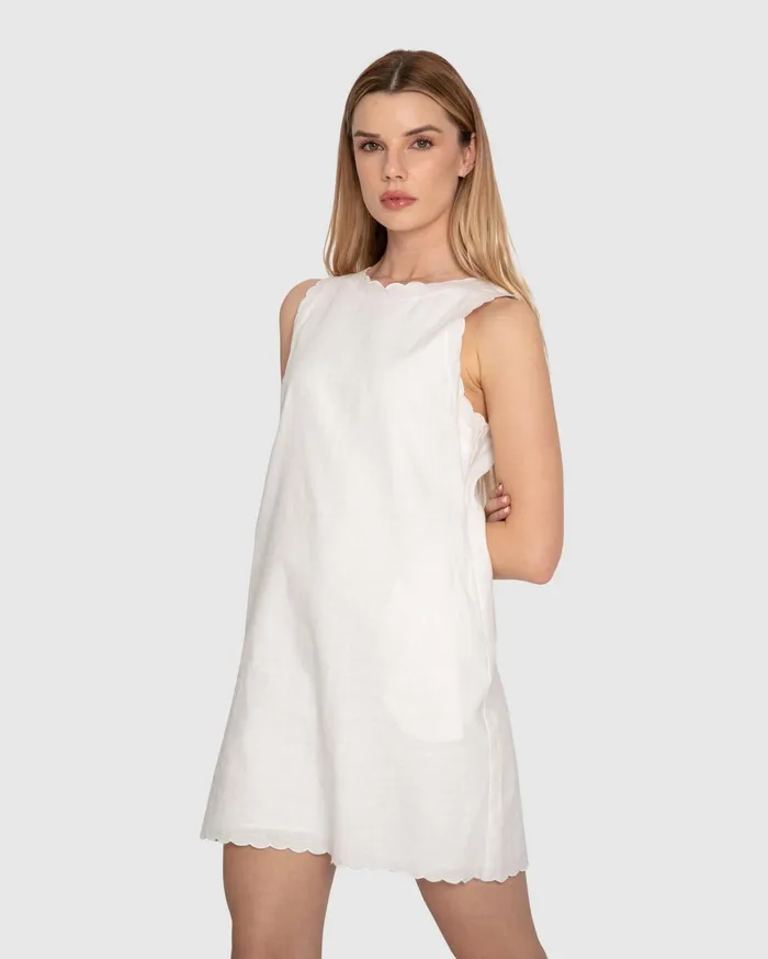 Women Dresses Belle and Bloom Take A Chance Mini Dress 8211 White