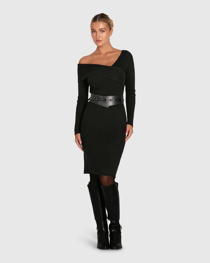 Women Dresses Belle and Bloom The Way You Move Knit Dress 8211 Black