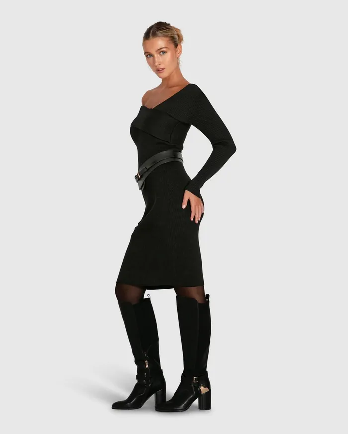 Women Dresses Belle and Bloom The Way You Move Knit Dress 8211 Black