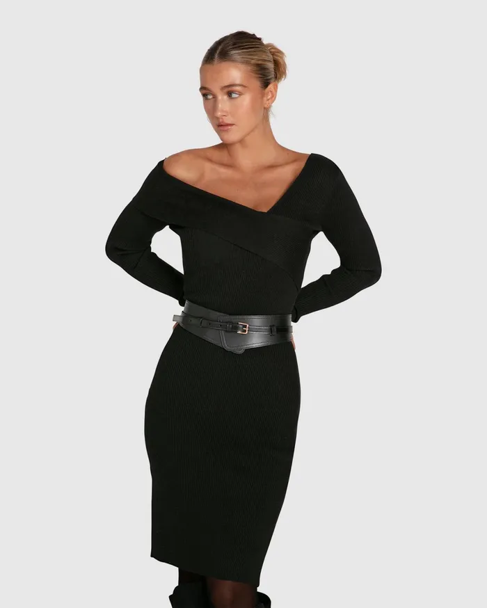 Women Dresses Belle and Bloom The Way You Move Knit Dress 8211 Black