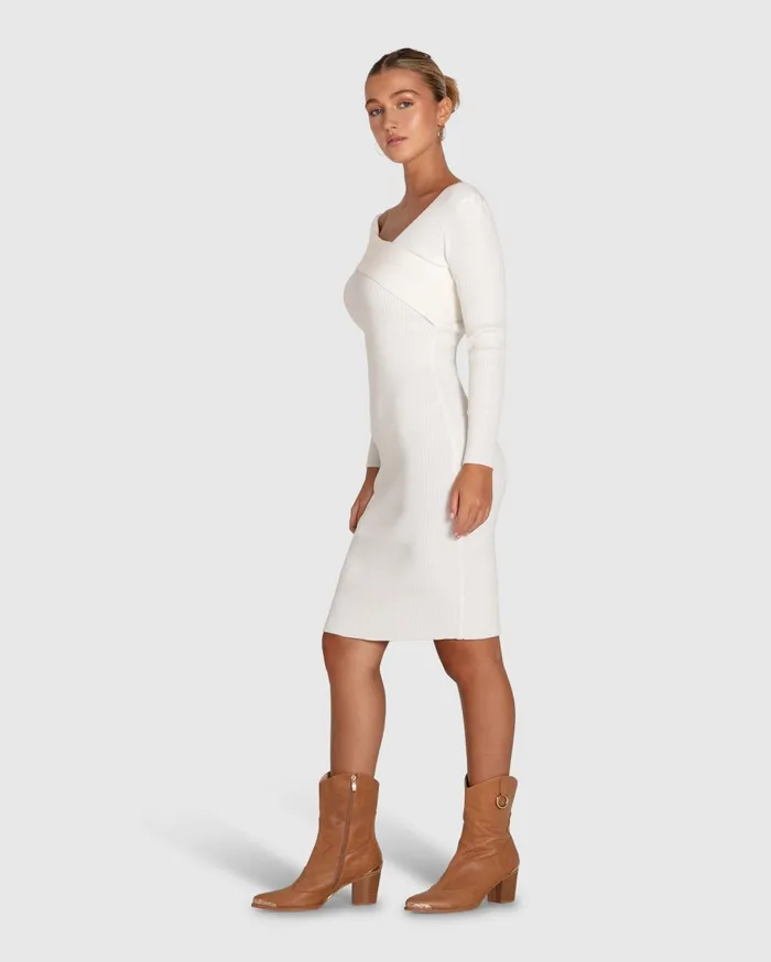 Women Dresses Belle and Bloom The Way You Move Knit Dress 8211 Cream