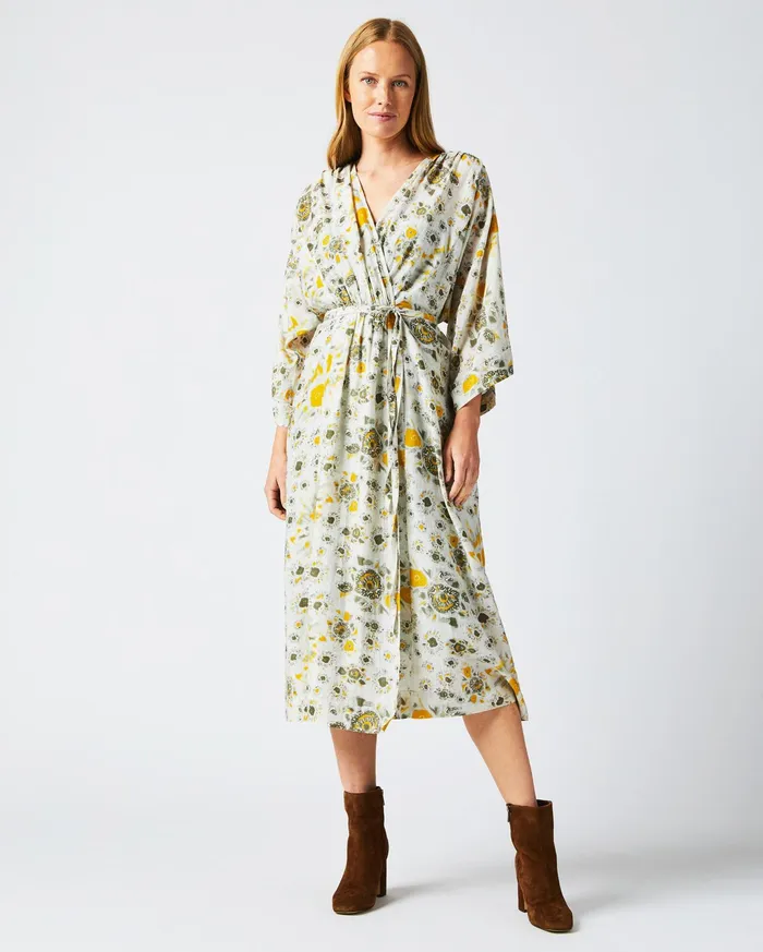 Women Dresses Billy Reid Robe Wrap Dress Ivorygold