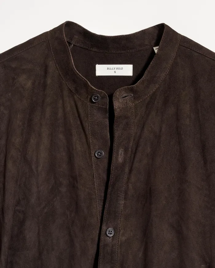 Women Dresses Billy Reid Suede Shirttail Dress Coffee Bean