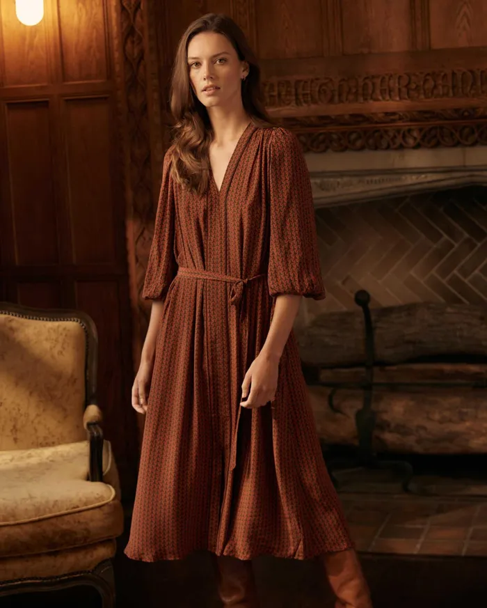 Women Dresses Billy Reid Tea Dress Winechocolate
