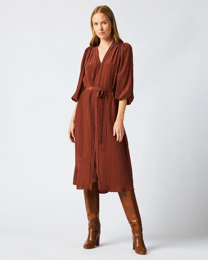 Women Dresses Billy Reid Tea Dress Winechocolate